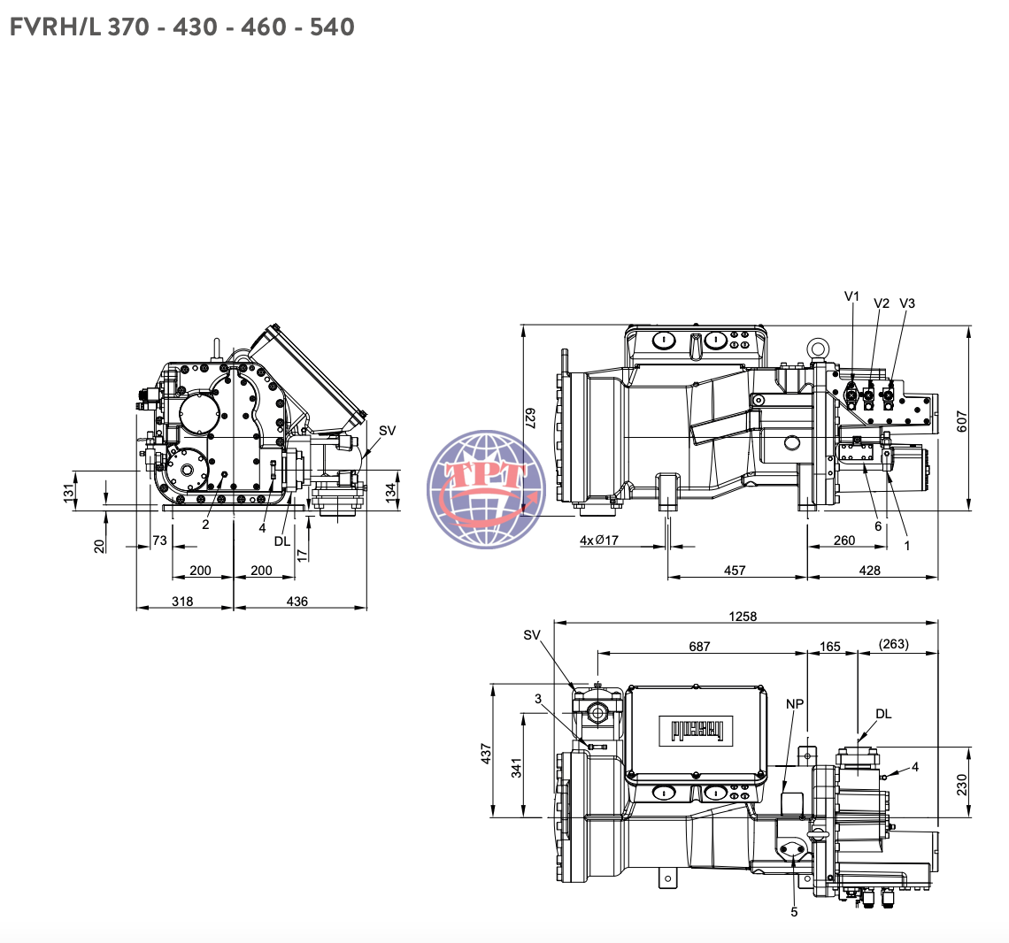 cấu tạo máy nén lạnh trục vis Frascold FVR-H-180-540