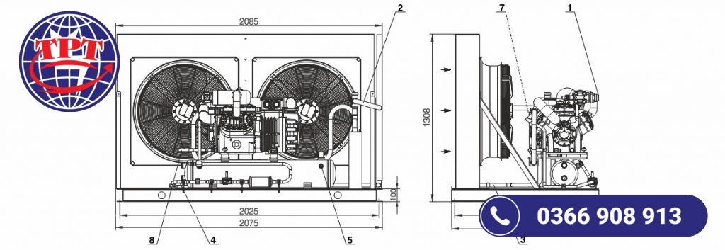 Cấu tạo và nguyên lý hoạt động của cụm máy nén 5HP