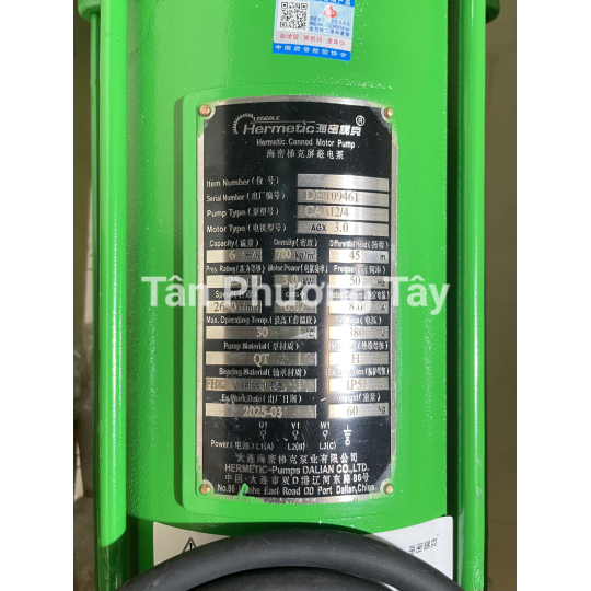 BƠM CẤP DỊCH HERMETIC CAM2/4 AGX3.0 GANG CẦU