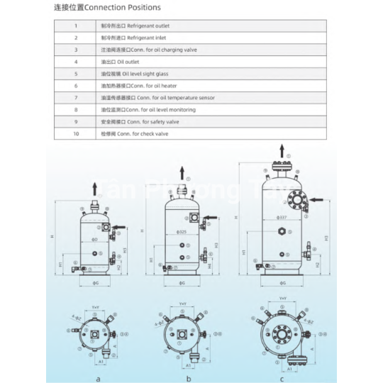 BÌNH TÁCH DẦU O&F CHO MÁY NÉN TRỤC VIS - DÒNG OVS