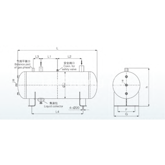 BÌNH CHỨA CAO ÁP NẰM NGANG O&F - DÒNG ECW